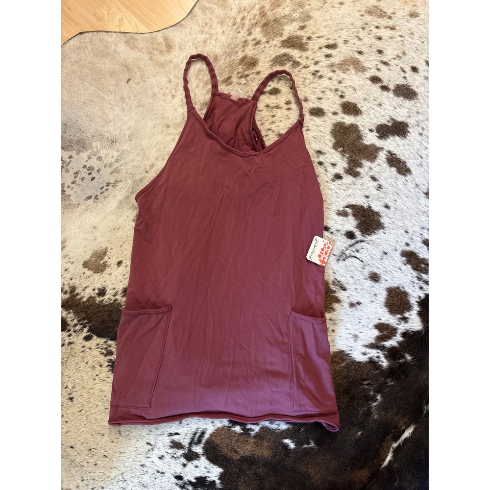 Free People Movement Hotshot Dress In Burgundy Size XS NEW